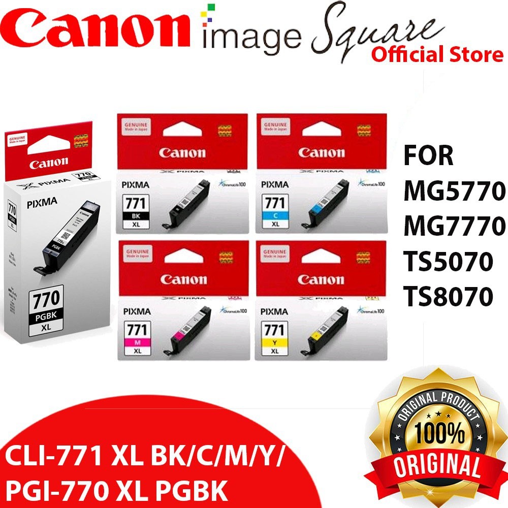 CANON CLI-771 CLI-771XL INK (C/Y/M/BK) PGI-770 PGBK PGI-770XL XL PGBK INK