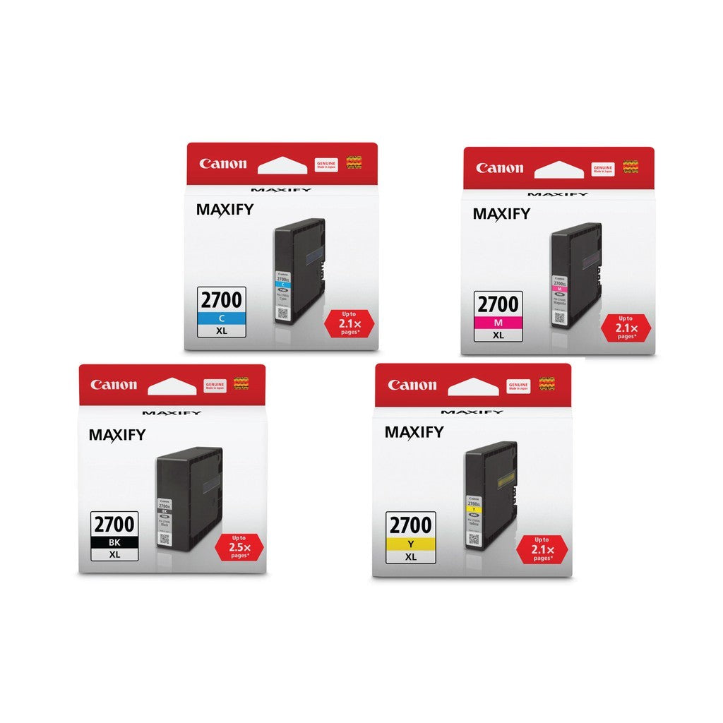 Canon PGI-2700 XL / PGI-2700 (BK/Y/M/C) Full Set For MB5470/MB5170/IB4170 2700XL 2700 INK CATRIDGE