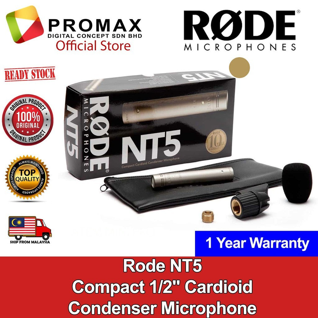 Rode NT5 Compact 1/2" Cardioid Condenser Microphone Rode Malaysia