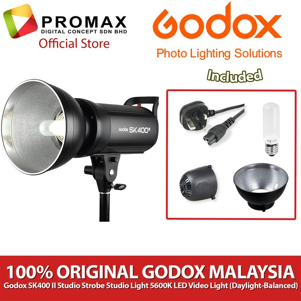 Godox SK400II / SK-400IIV Professional 400Ws Studio Flash Strobe Light Set SK-400 II SK-400II V