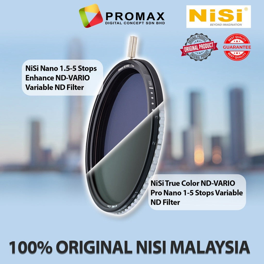 NiSi PRO Nano True Color 1-5 Stop ND-VARIO Colour Variable ND Filter