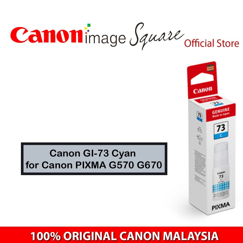CANON GI-73 INK TANK BOTTLE BLACK CYAN MAGENTA YELLOW GREY RED FOR Printer G570 G670 GI73