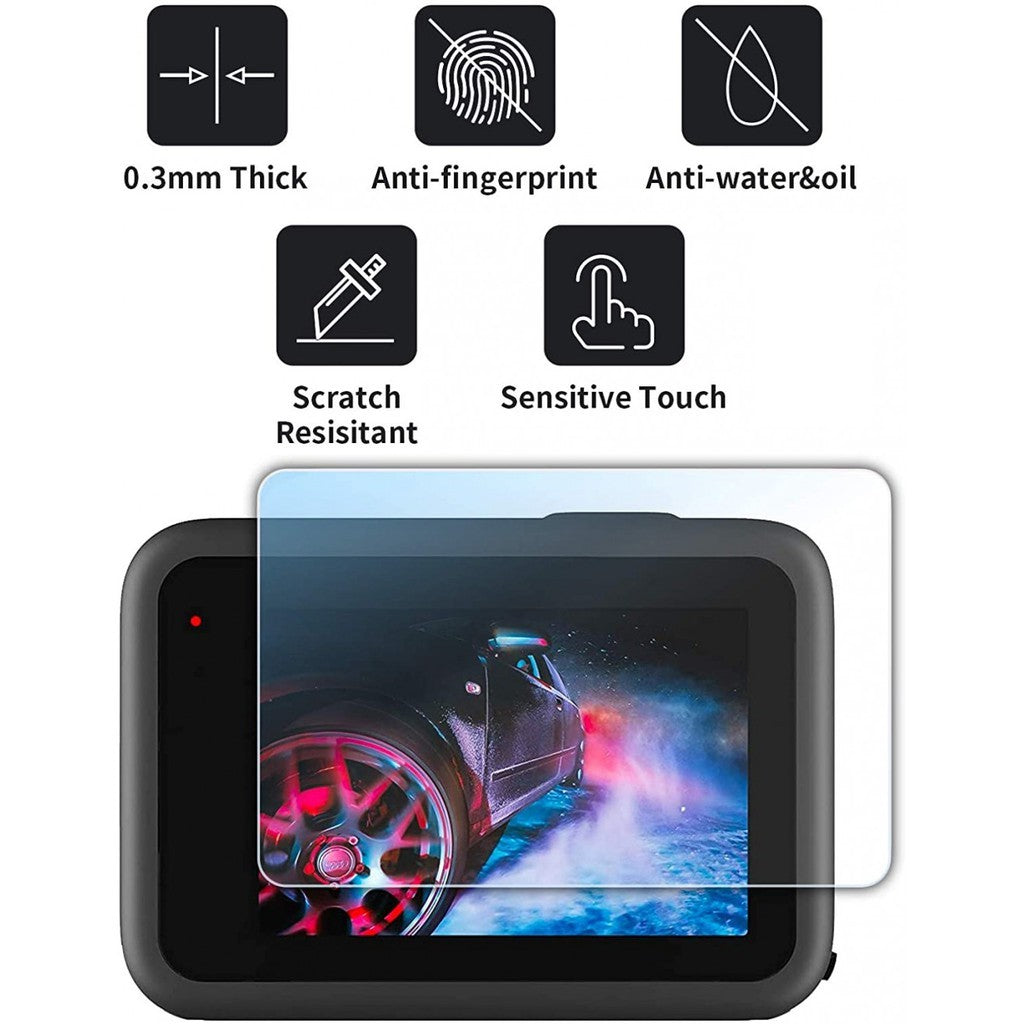 Telesin 9H GoPro Hero 9 10 11 12 Tempered Glass Lens / LCD Display Front Rear Lens Screen Protector