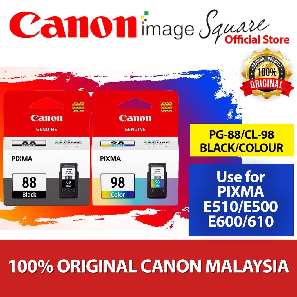 CANON PG-88 Black PG88 / CL-98 Colour CL98 Printer Ink Cartridge Canon Malaysia
