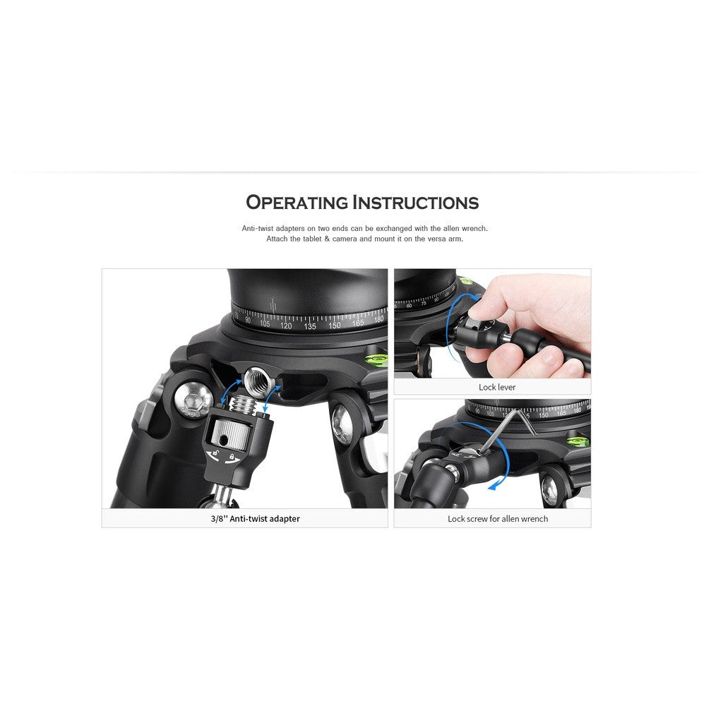 Leofoto AM-4 Kit Magic Versa Arm Multi-Purpose Tripod Accessory Mount LEOFOTO MALAYSIA