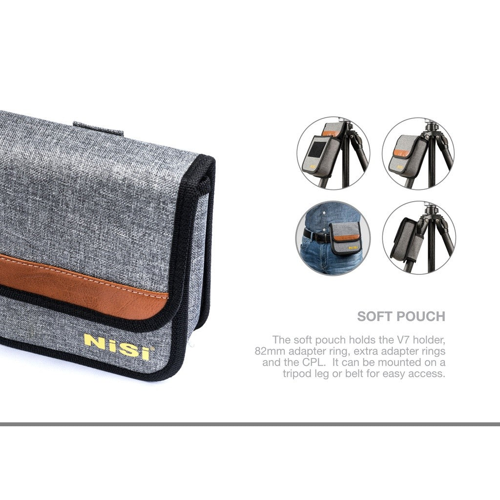 NiSi V7 100mm Filter Holder Kit with True Color NC CPL Landscape Polarizer and Lens Cap Set