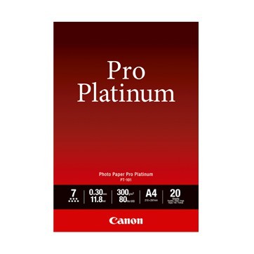 (Ready Stock) Canon PT-101 A4 20 Sheets Pro Platinum Photo GLOSSY Paper