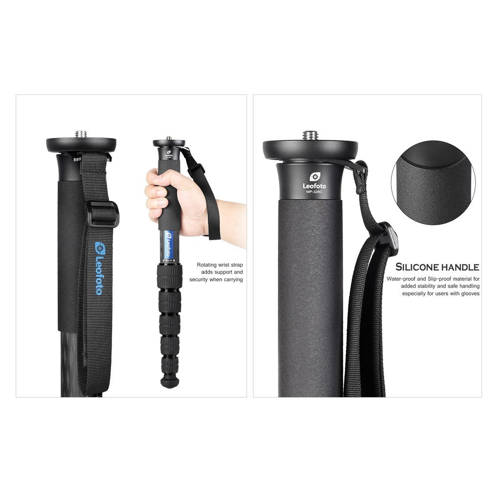 Leofoto Mp-284C Carbon Fiber Monopod for ( DSLR / Mirrorless / Camcorder ) Leofoto 2 Years Warranty