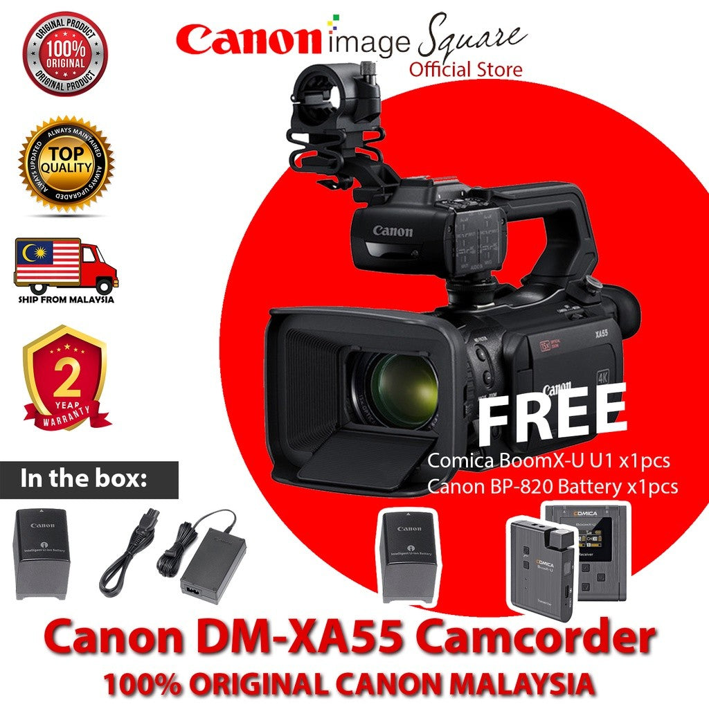 Canon DM-XA55 XA 55 XA55 UHD 4K30 Camcorder with Dual-Pixel Auto focus Ship from Malaysia
