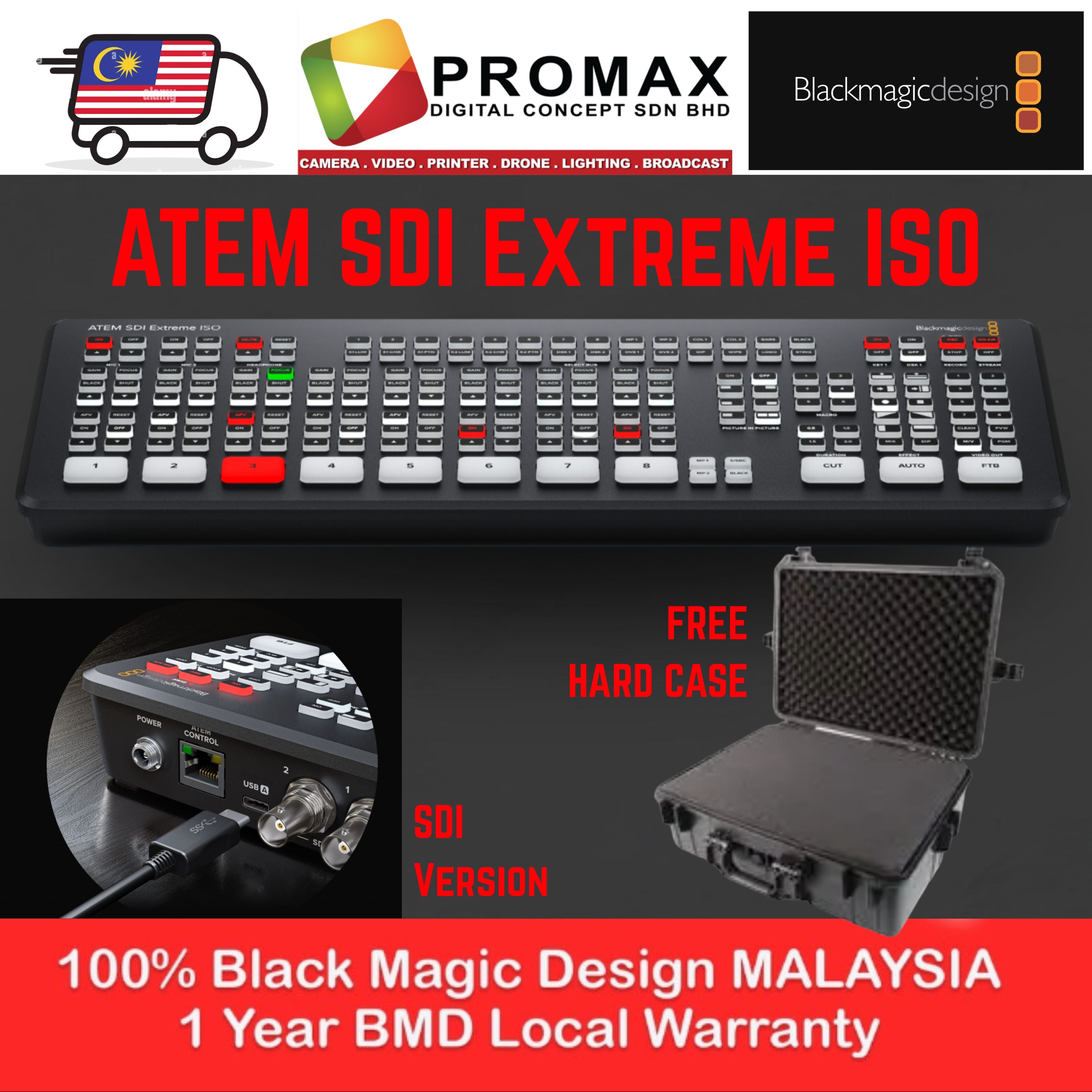 Blackmagic Design Atem SDI Extreme ISO Live Streaming Switcher