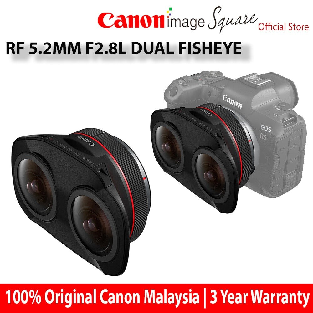 Canon RF5.2mm f2.8L Dual Fisheye 3D VR Lens RF5.2MM