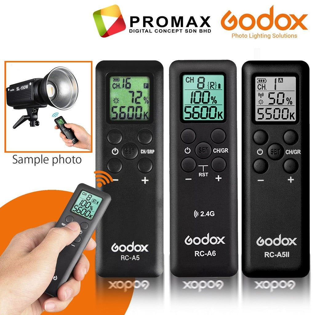 Godox RC-A6 RC-A5 RC-A5 II Remote Control for SL60W SL150W SL200W SL100D SL150II SL200II ML60 VL150 VL200 VL300