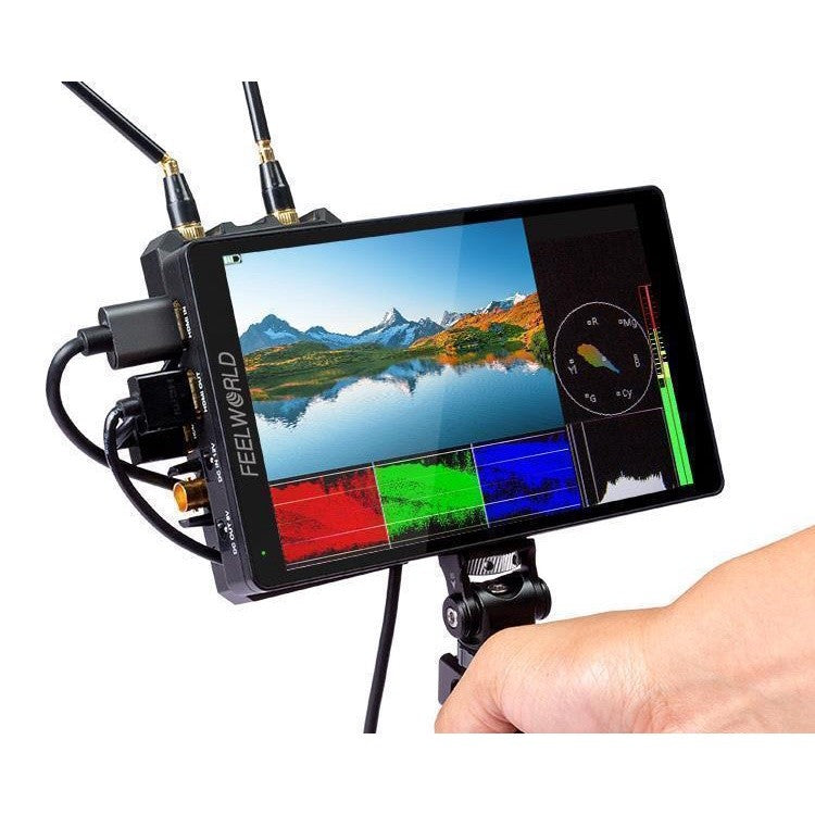 NEW! Feelworld F7 PRO 7 Inch 3D LUT Touch Screen 4K 60Hz DSLR Camera Monitor 1920x1200 IPS Panel F970 External Power Kit