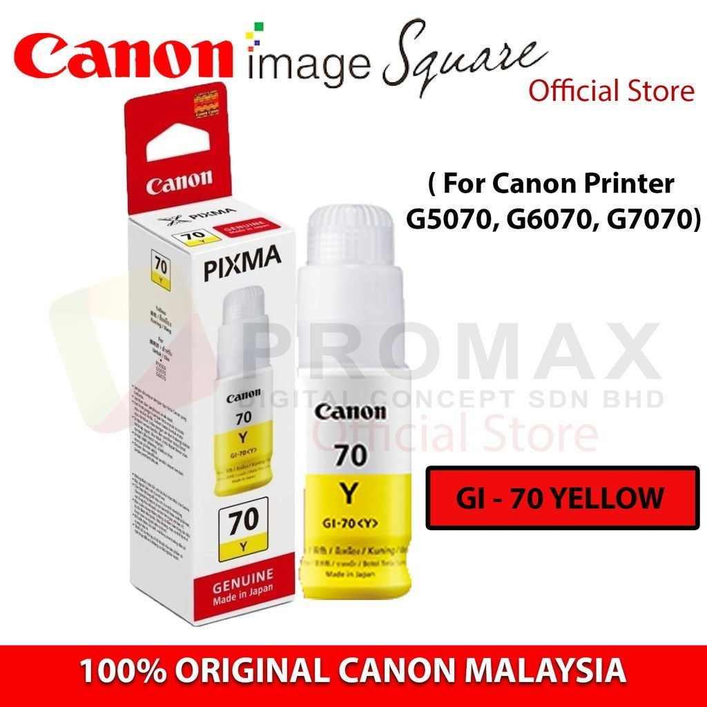 Canon GI-70 Bottle Ink Black Cyan Magenta Yellow GI70 GI 70 for GM2070 G5070 G6070 GM4070