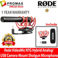 Rode VideoMic NTG Hybrid Analog / USB Camera-Mount Shotgun Microphone