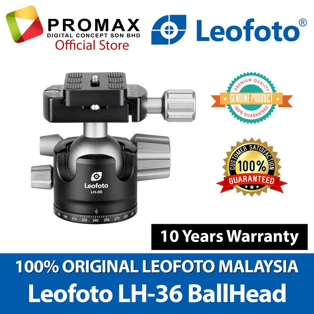 Leofoto LH-36+QP-70N Ball Head for Tripod ( DLSR/Mirrorless/Camcorder ) Leofoto 10 Years Warranty Malaysia