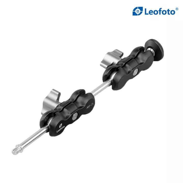 Leofoto AM-2L Magic Arm Multi-Purpose Tripod Accessory Mount 1/4" for Small Lighting / Monitor / Action Camera / Phones