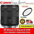 Canon RF 85mm f2 Macro IS STM Free UV Filter lens  Ship from Malaysia f2.0 for EOS R RP R5 R6 RF85MM