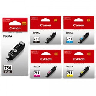 Canon CLI-751 INK (Cyan/Magenta/Yellow/Black) PGI-750 PGBK INK  750 751 (Canon Malaysia)