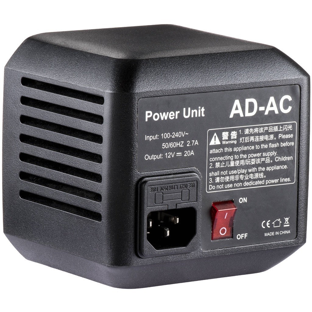 Godox AC Adapter AC26 / AD-AC for AD600Pro / AD600BM / AD600Pro II Ad800pro Outdoor Flash AC-26