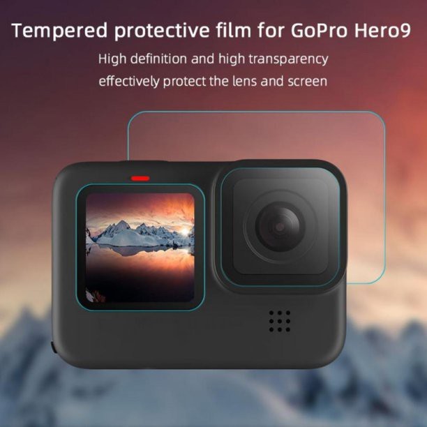 Telesin 9H GoPro Hero 9 10 11 12 Tempered Glass Lens / LCD Display Front Rear Lens Screen Protector