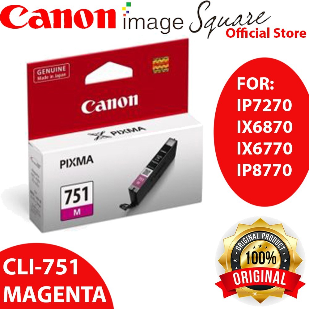 Canon CLI-751 INK (Cyan/Magenta/Yellow/Black) PGI-750 PGBK INK  750 751 (Canon Malaysia)