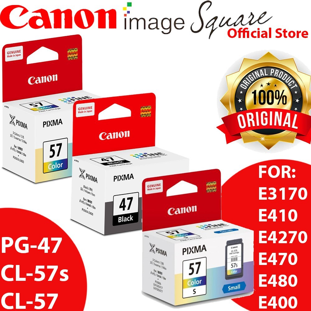 [Ship Out 24 Hrs] Canon PG-47 / CL-57 / CL-57S Ink Cartridge E3170 E410 E4270 E470 PG47 CL57 CL57s