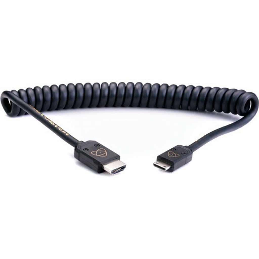 Ready Stock!! ATOMOS 4K HDMI Mini 30cm / 40cm 4K 60fps PRO Coiled Die Cast Connector Cable