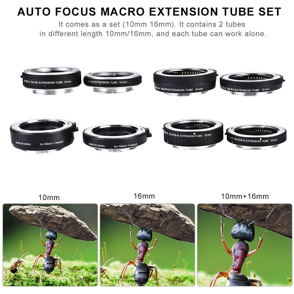Viltrox DG-NEX Automatic Extension Tube Set Sony NEX mirrorless camera 1 Yr Warranty Viltrox Malaysia