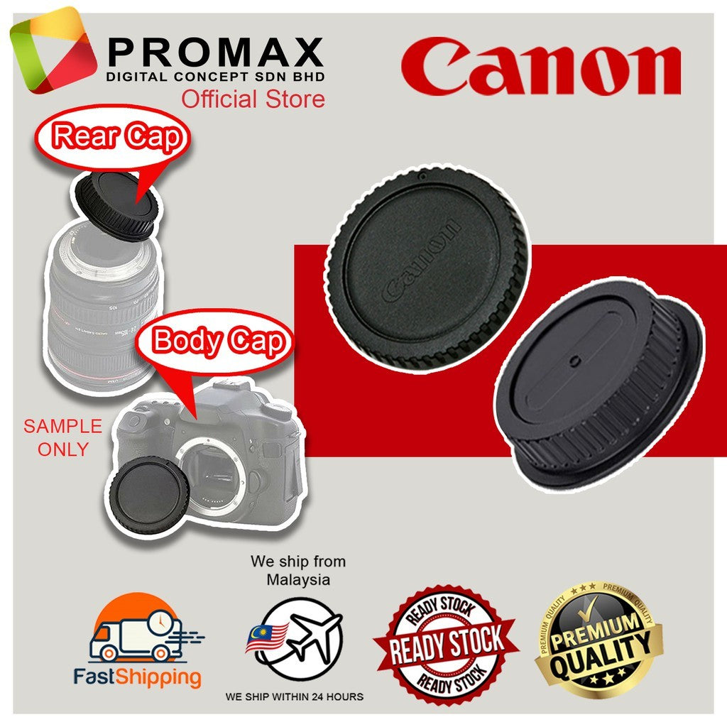 [Ready Stock] Camera SLR Mirorless Body Cap & Rear Lens Cap Cover Set for Canon Nikon Sony Fujifilm Olympus Micro 4/3 FT