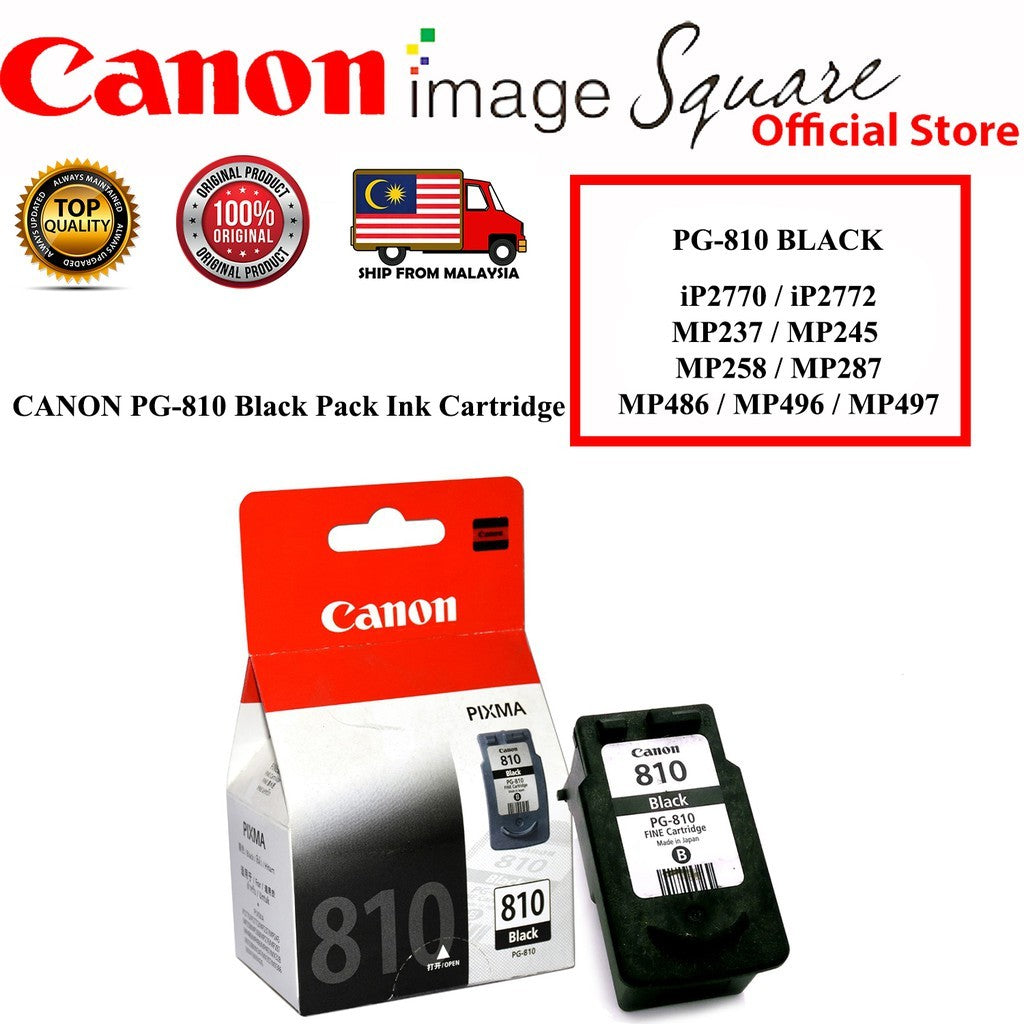 CANON PG-810 Black CL-811 Color PG-810XL Value / Twin Pack Ink Cartridge iP2770 iP2772 MP237 MP245  MP258 MP287