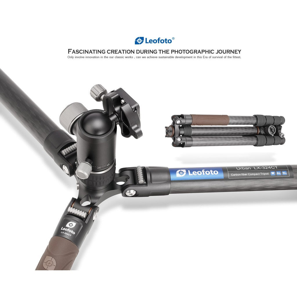 Leofoto (LX324CT - XB38) Urban Series LX-324CT+XB-38 Professional Carbon Fiber Tripod