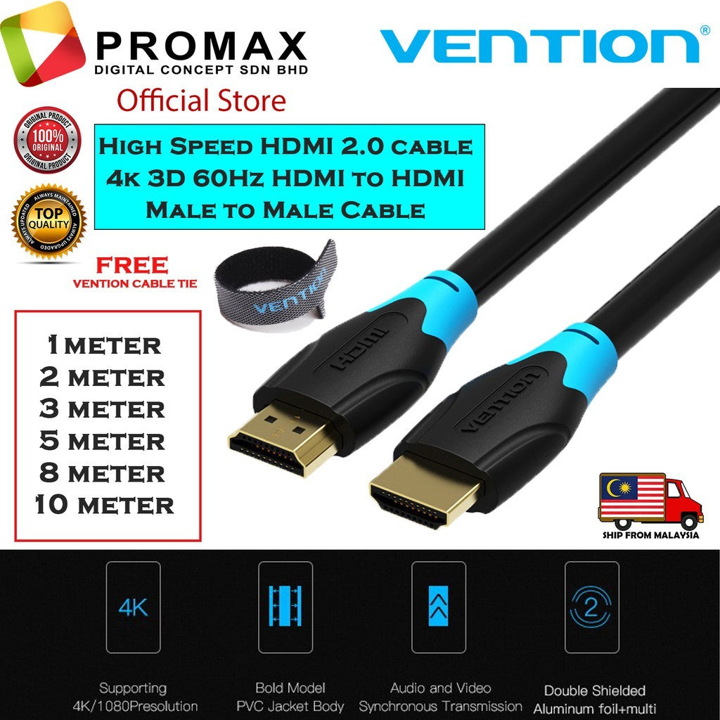 Vention High Speed Premium HDMI 2.0 cable 4k HDMI to HDMI Male to Male for TV LCD Laptop Computer Camera 1m 2m 3m 5m 8m