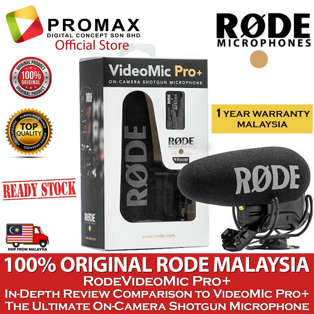 Rode VideoMic Pro+ Video Mic Pro Plus Compact Directional On-camera Microphone