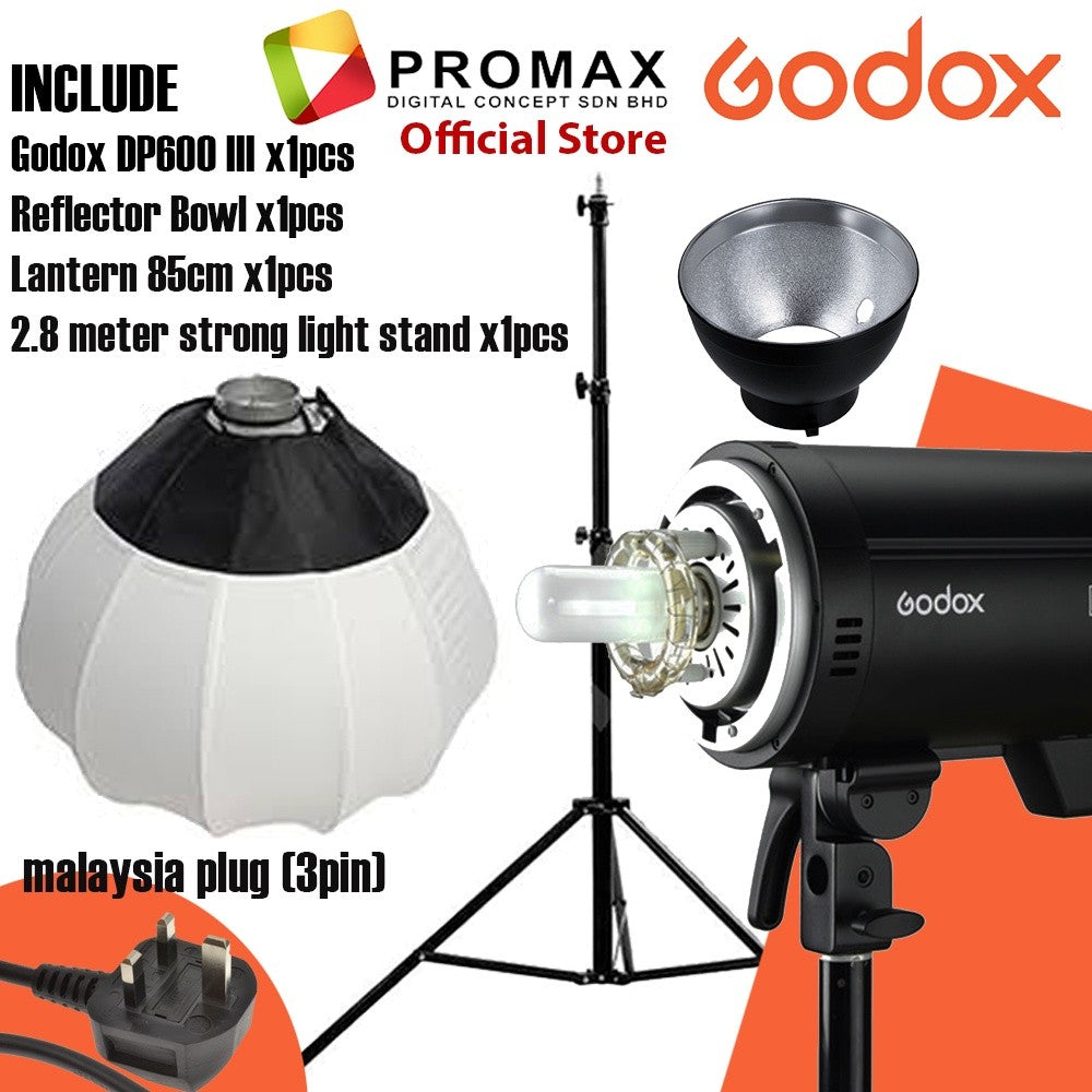 Godox DP600III  lantern 65cm / 85cm + 2.8m stand LED Flash Light for Studio Photography DP600 III