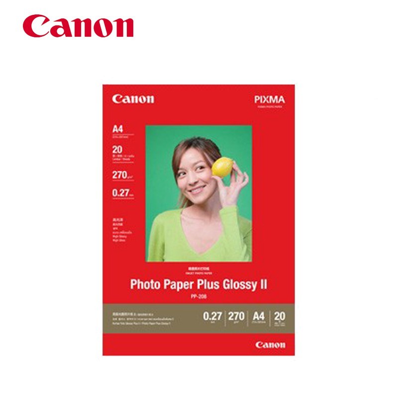 CANON PP-208 A4 PP 208 (20 sheets) 270gm PHOTO PAPER PLUS GLOSSY II For Lifestyle Photo