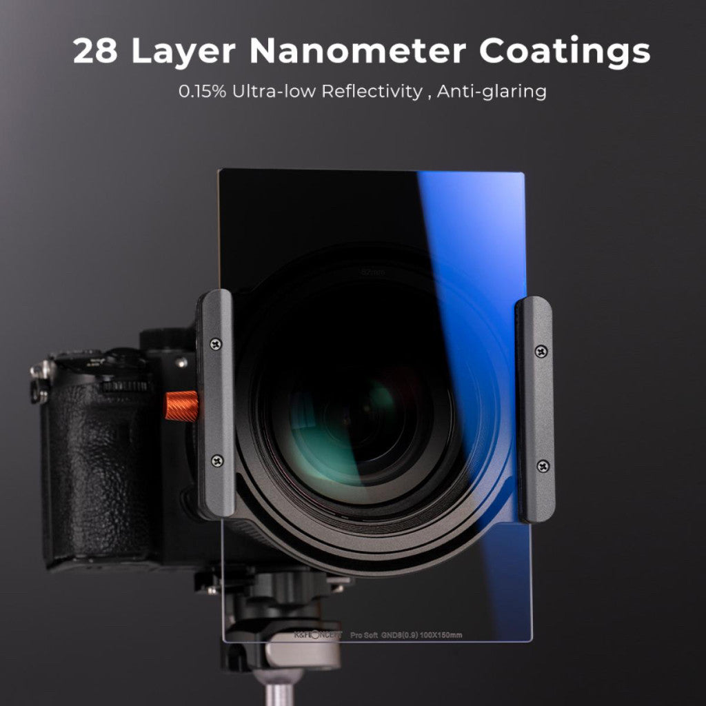 K&F Square Filter Holder System Pro Kit,Filter Holder +95mm CPL +Square ND1000[10stops] +GND8[3stop] + 4 Rings 1808