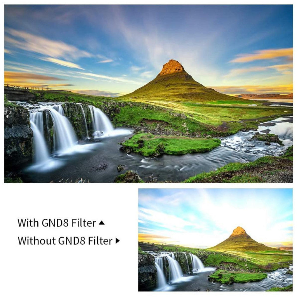 CHEAPEST! K&F CONCEPT 100*150*2mm Soft GND8 (3Stops) Square Filter HD Optical Glass Waterproof GND Filter - X-PRO Series