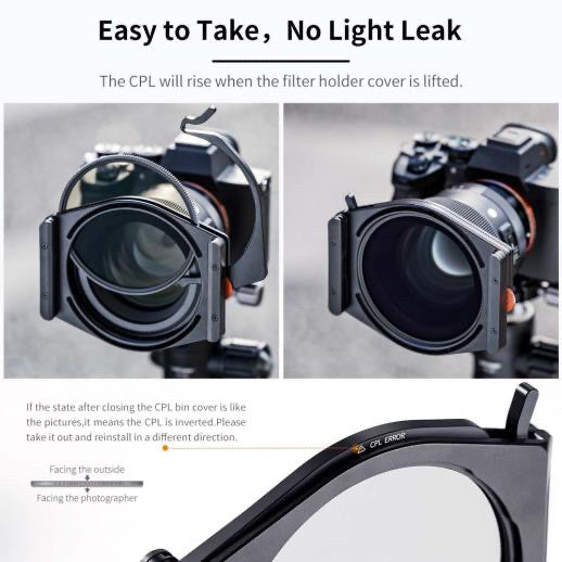 CHEAPEST! K&F Square Filter Holder System Pro Kit (Filter Holder + 95mm CPL + Square ND1000 Filter +ND64 +ND8 + 4 Rings)