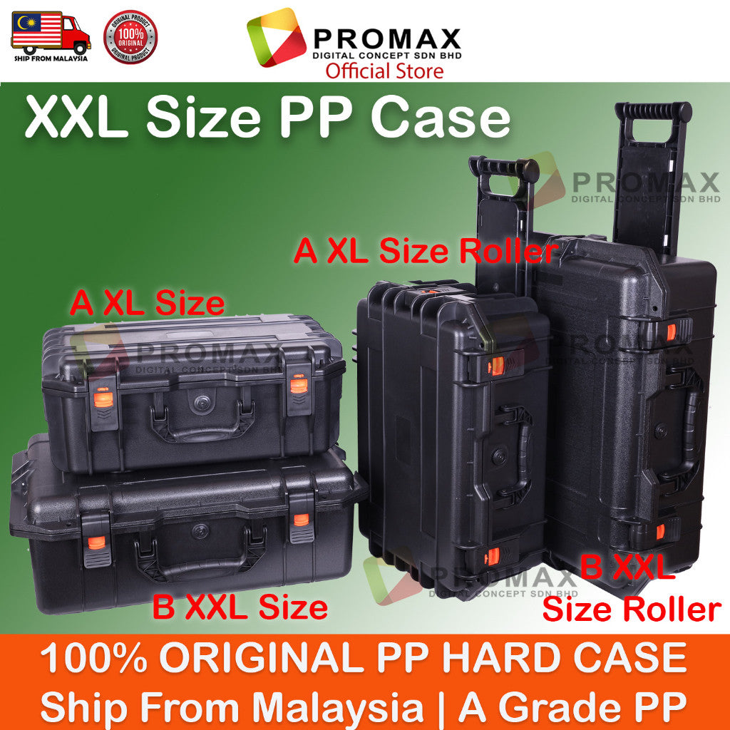 PROMAX Pull Rod Hardcase Roller PP Carry Case with Foam Waterproof Dustproof Crushproof Photography Drone Utility Case