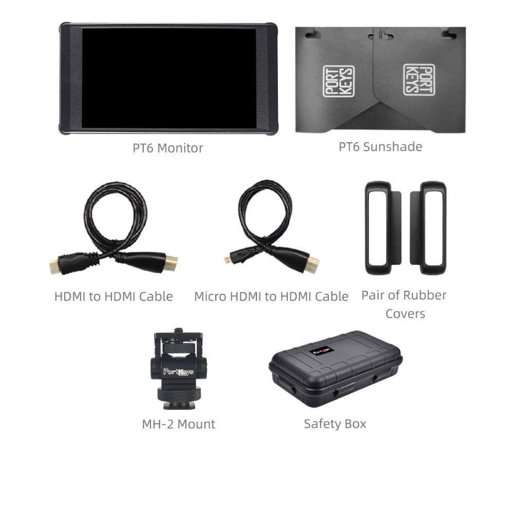Portkeys PT6 Monitor 5.2" inch 3D LUT IPS 4K 30P Input 1080P 60P Output Monitors For Live Streaming Field