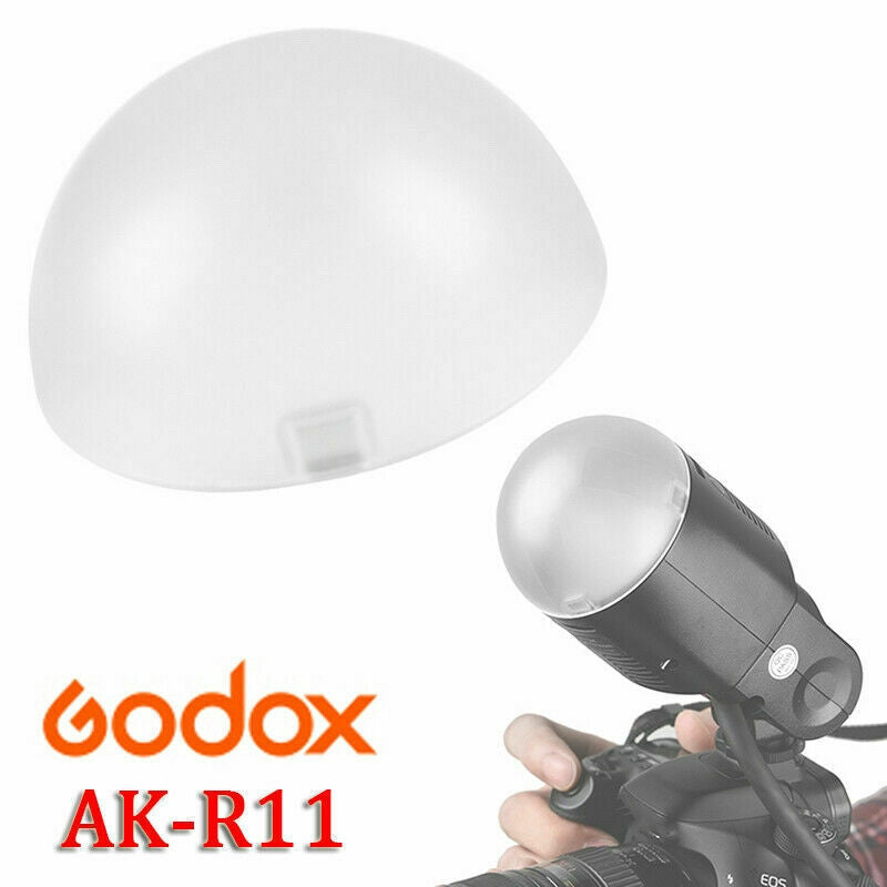 Godox AK-R11 Dome Diffuser AK-R12 Bounce Card for Round Head Flash Heads AK-11 AK11  AK-12 AK12