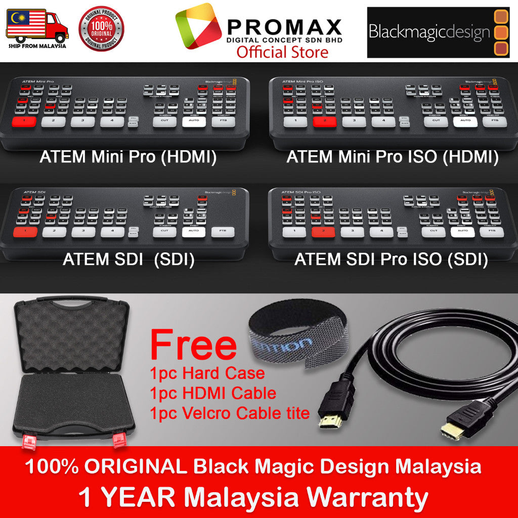 Blackmagic Design ATEM Mini Pro ATEM Mini Pro ISO SDI Live Stream Switcher