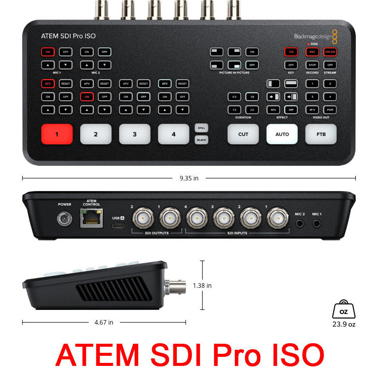 Blackmagic Design ATEM Mini Pro ATEM Mini Pro ISO SDI Live Stream Switcher