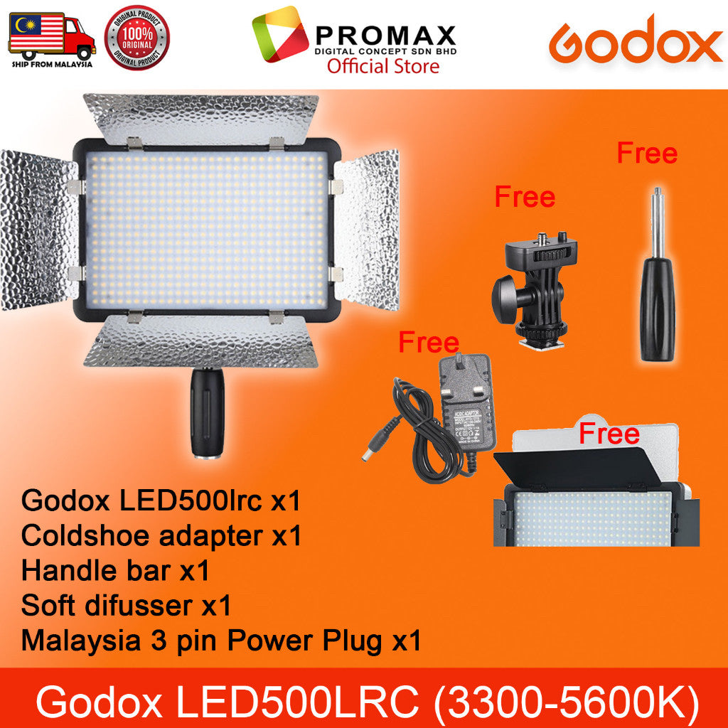 Godox LED500LRC / LED500LR-C / LED 500LRC LED Video Light Panel ( Bi-Color ) 3300-5600k
