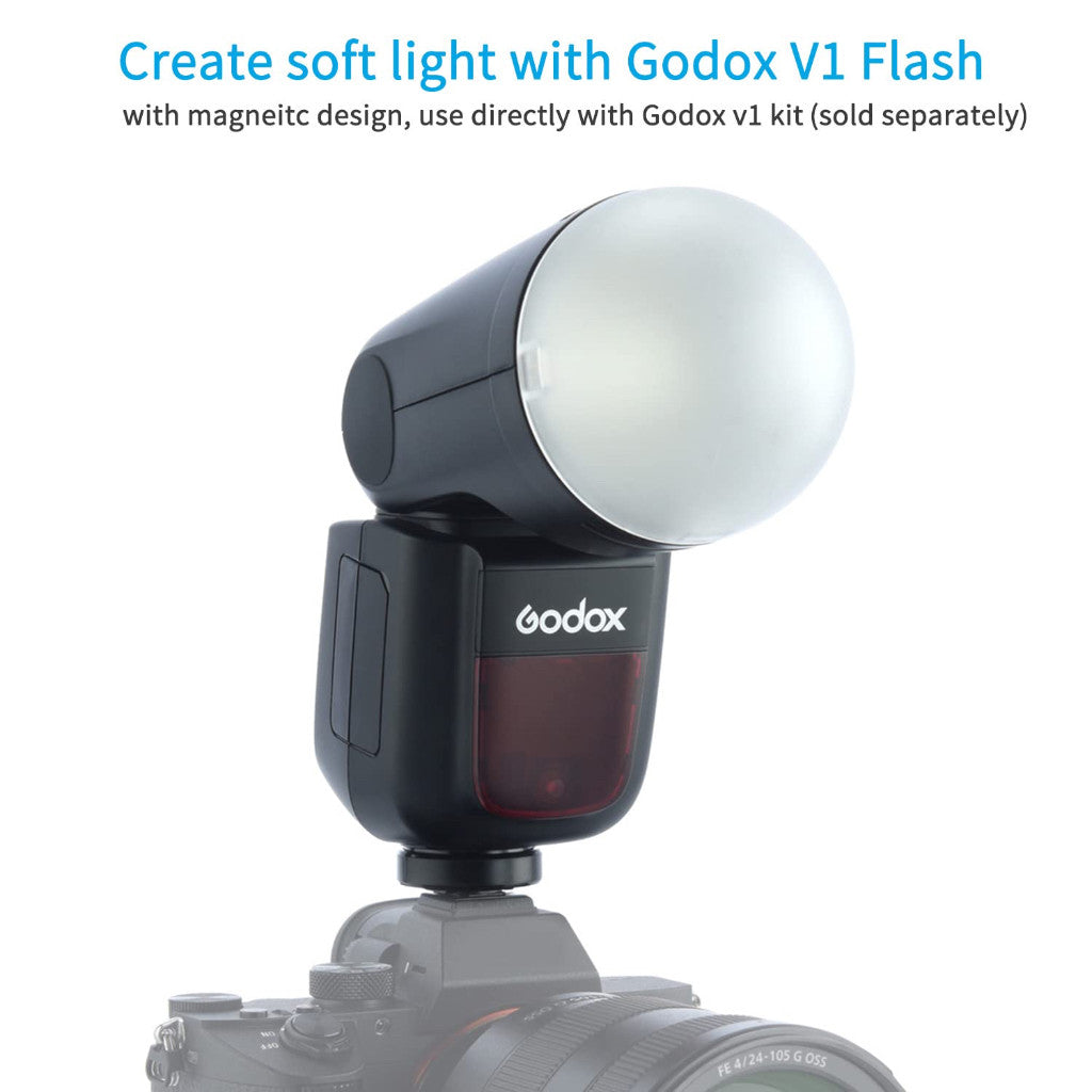 Godox AK-R11 Dome Diffuser AK-R12 Bounce Card for Round Head Flash Heads AK-11 AK11  AK-12 AK12