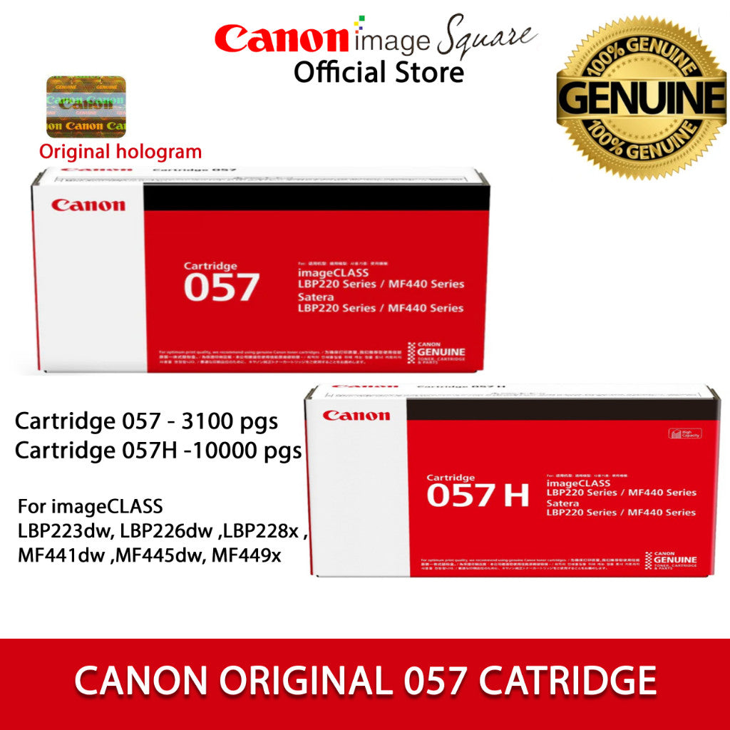 CANON 057 / 057H  CATRIDGE TONER For LASER imageCLASS LBP223dw LBP226dw LBP228x MF445dw MF449x MF441dw