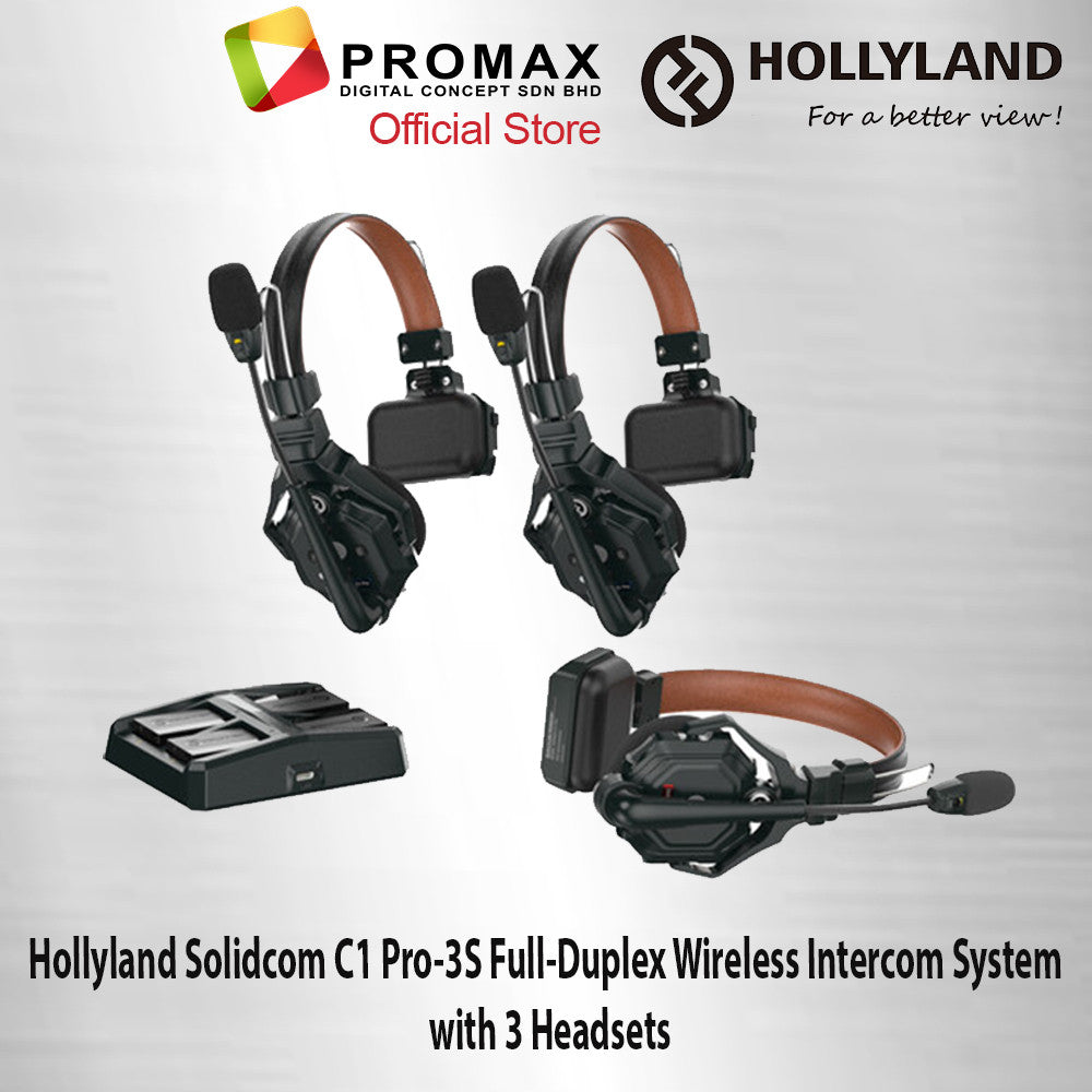 Hollyland Solidcom C1 Pro-2S / 3S / 4S / 6S / 8S Full-Duplex Wireless Intercom System with Headsets (1.9 GHz)