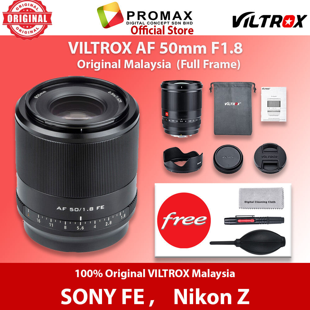Viltrox AF 50mm f1.8 Lens for Sony E-Mount Nikon Z Mount