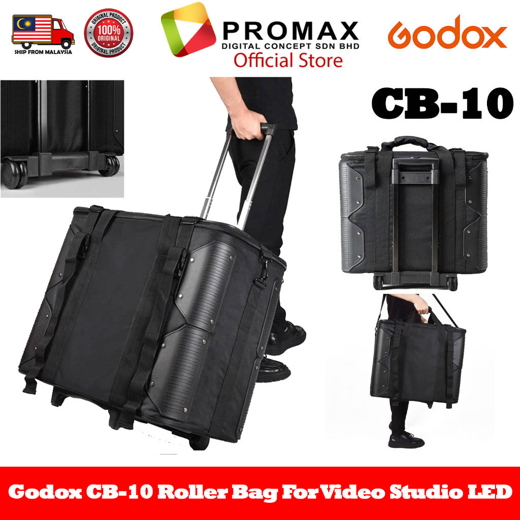 100% Original Godox CB-10 Roller Carry Bag for Studio Light CB10  Ready Stock!!!